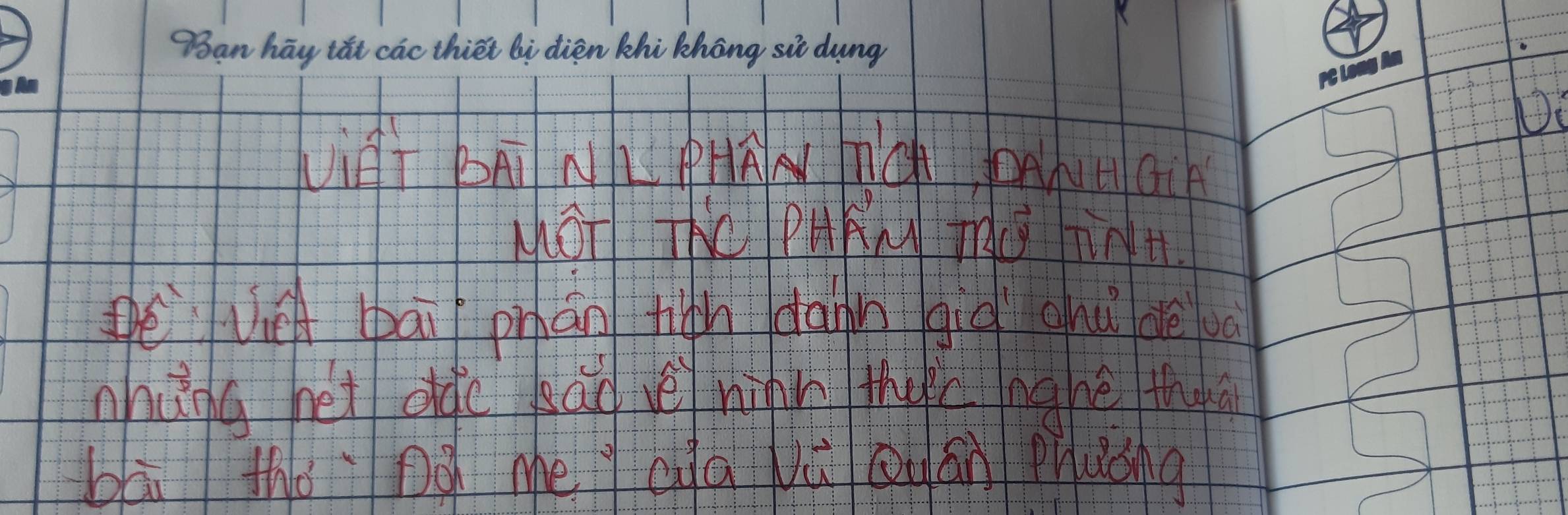 B3an hay tǎi cac thiet li dièn khi khāng si dung 
LiAT PA Nh PHAN Rgh fehutlack 
MOT Th PHKM TG TnH 
gē vich bāi prán fign dain qig qnu dè 
mhung het dge sad vē hiàn thec nane theā 
bāi thǒ`Dà meìcùà Nú Quán puóng