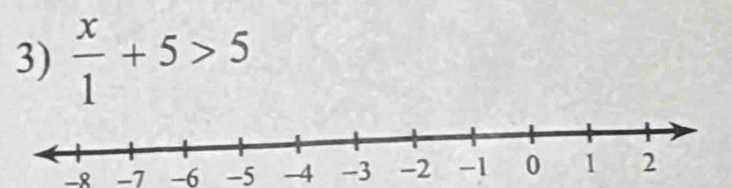  x/1 +5>5
-8 -7 -6 -5 -4