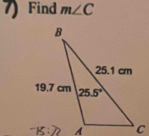 Find m∠ C