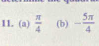  π /4  (b) - 5π /4 