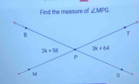 Find the measure of ∠ MPG.