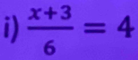  (x+3)/6 =4