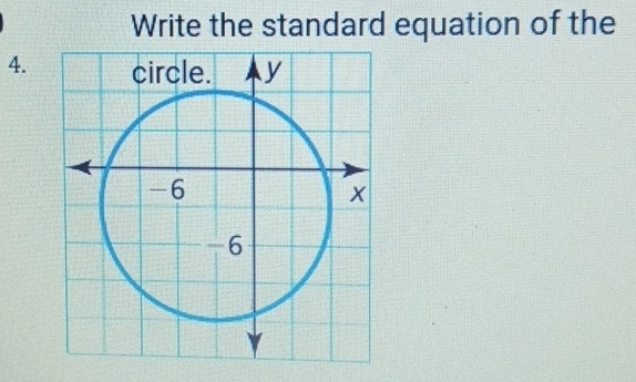 Write the standard equation of the 
4.