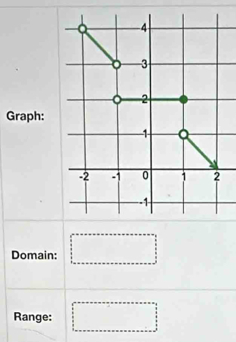 Graph: 
Domain: □ 
Range: □