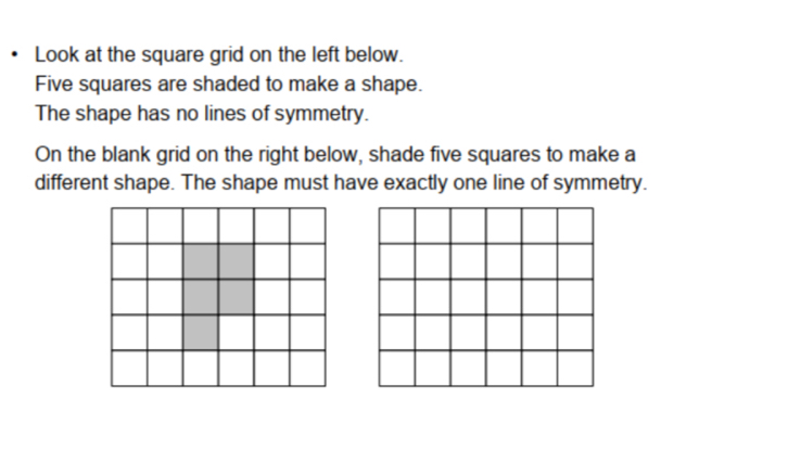 Solved: Look at the square grid on the left below. Five squares are ...