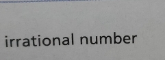 irrational number