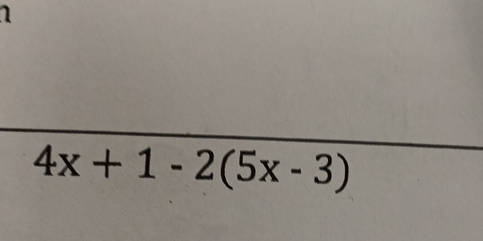 1
4x+1-2(5x-3)