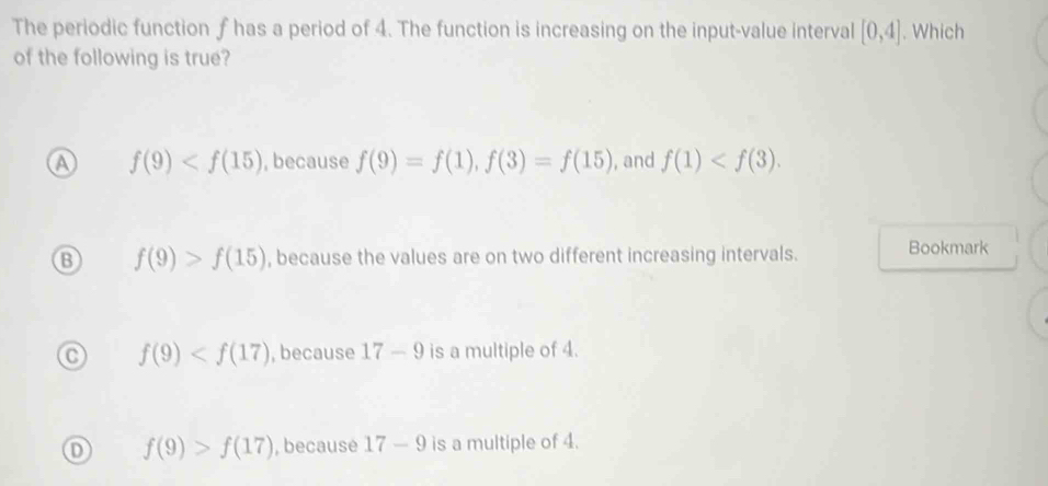 Solved: The periodic function f has a period of 4. The function is ...