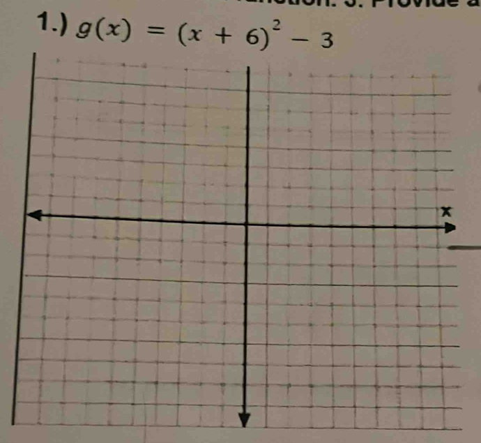 1.) g(x)=(x+6)^2-3