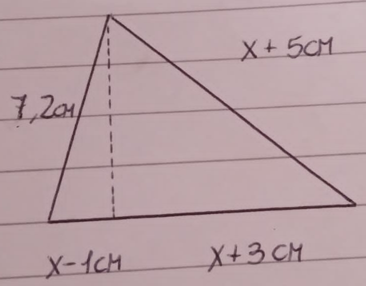 x-1CM
x+3CM