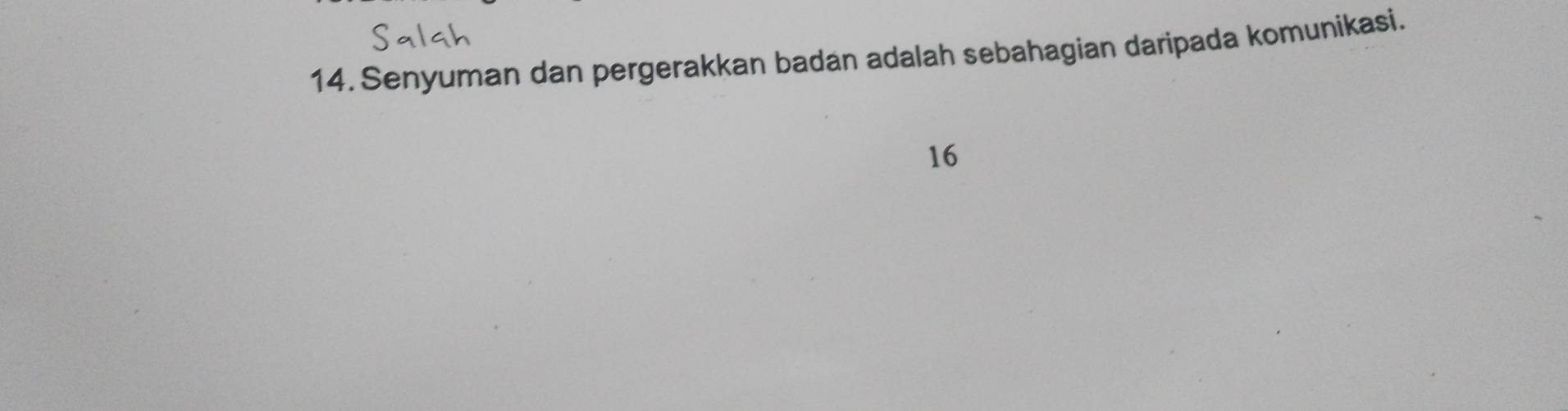 Senyuman dan pergerakkan badan adalah sebahagian daripada komunikasi.
16