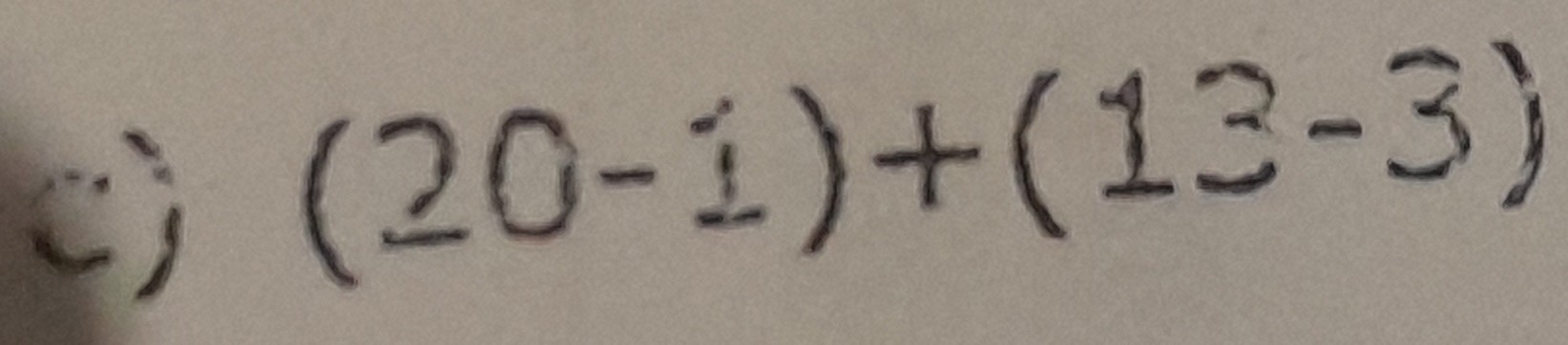 (20-1)+(13-3)