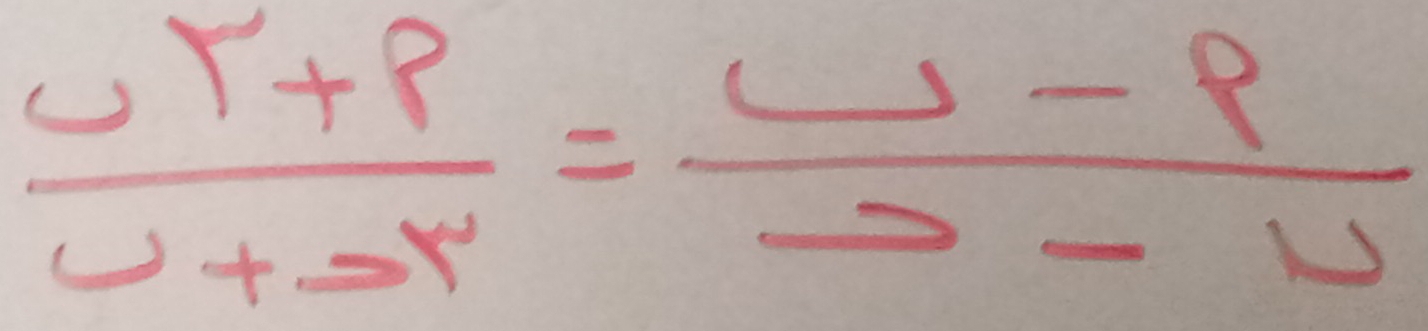  (6r+9)/U+2r = (U-P)/U-U 