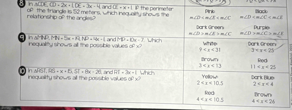 rQ
8n △ CDE,CD=2x+1,DE=3x-4,