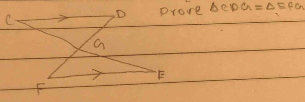 △ CDG=△ EFG