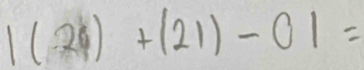 1(21)+(21)-01=