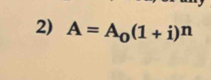 A=A_0(1+i)^n