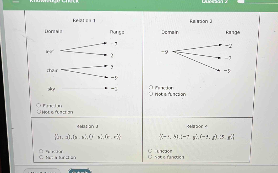 Khowledge Check Question 2