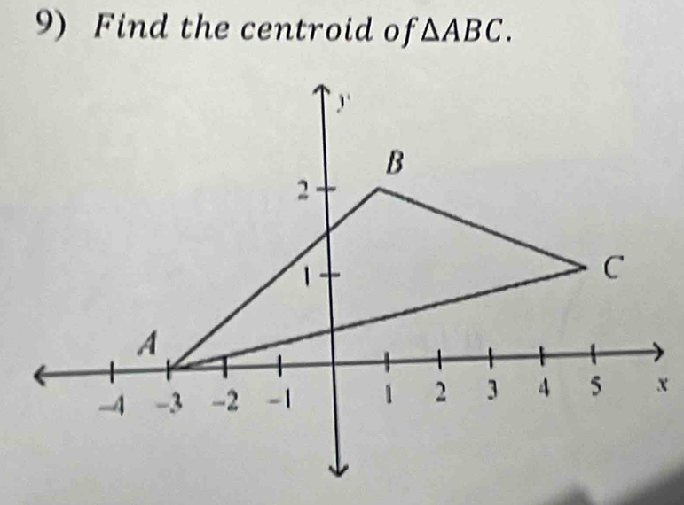 Find the centroid of △ ABC.