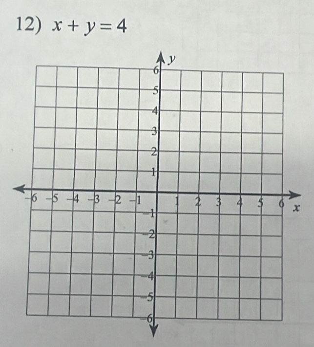 x+y=4