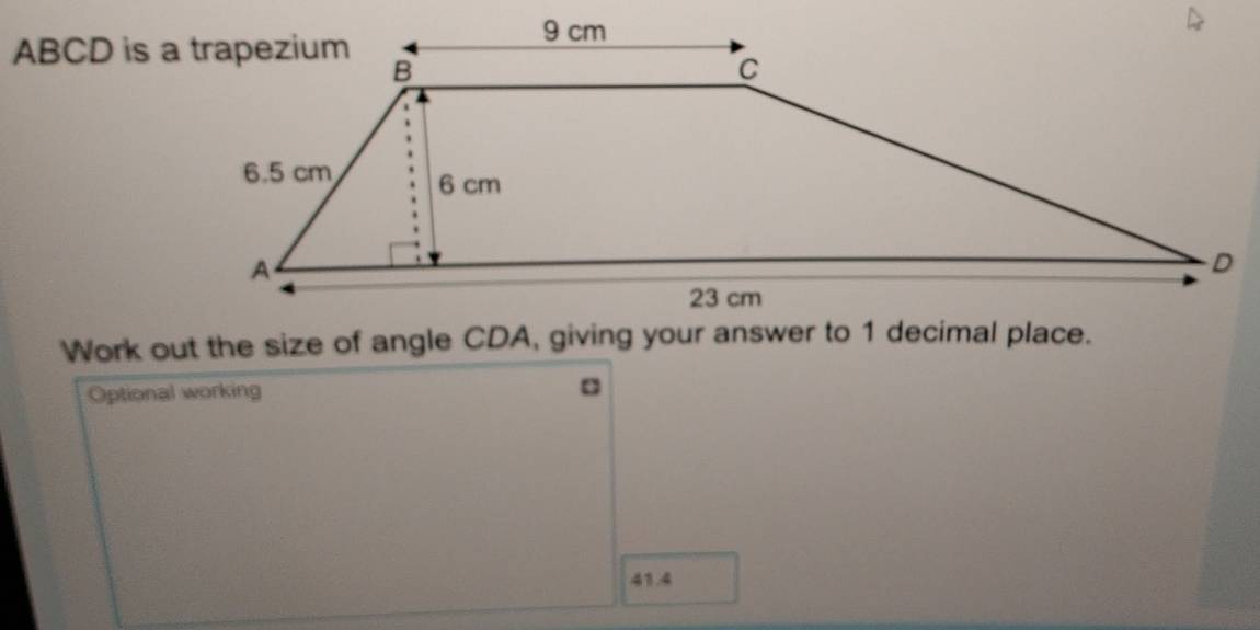 Optional working
41.4