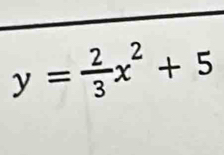 y= 2/3 x^2+5