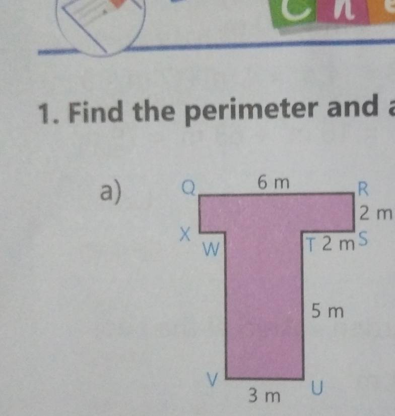 Find the perimeter and a
a)