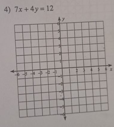 7x+4y=12
x