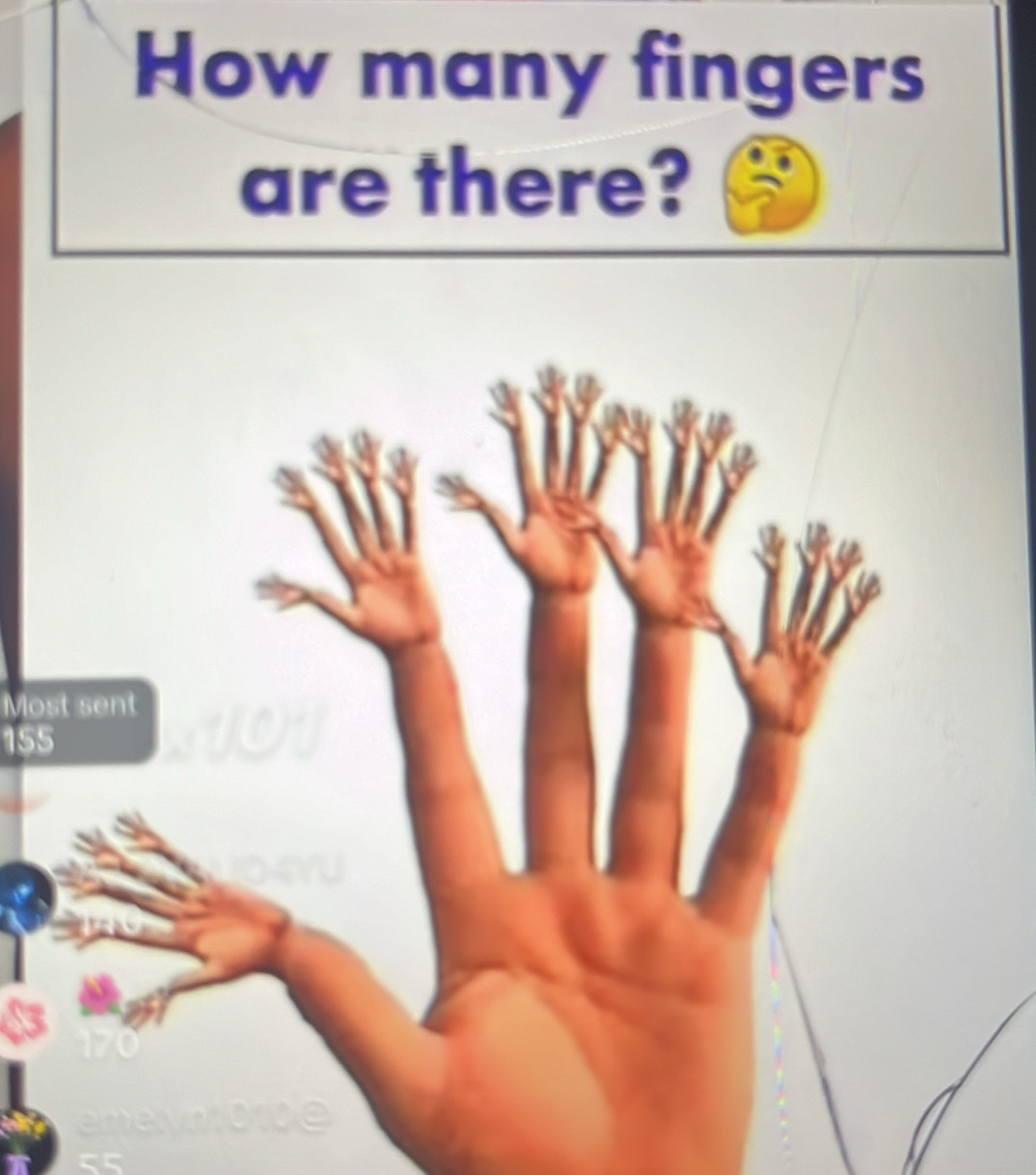 How many fingers 
are there? 
Most sent
155