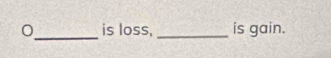 0 is loss,_ is gain.