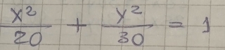  x^2/20 + y^2/30 =1