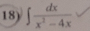 ∈t  dx/x^2-4x 