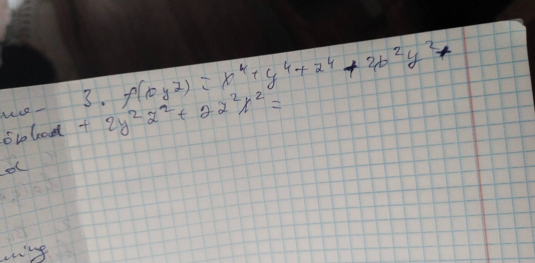 rice-3. f(xy^2)=x^4+y^4+2^4+2b^2y^2+
oL 6x+2y^2z^2+2z^2x^2=