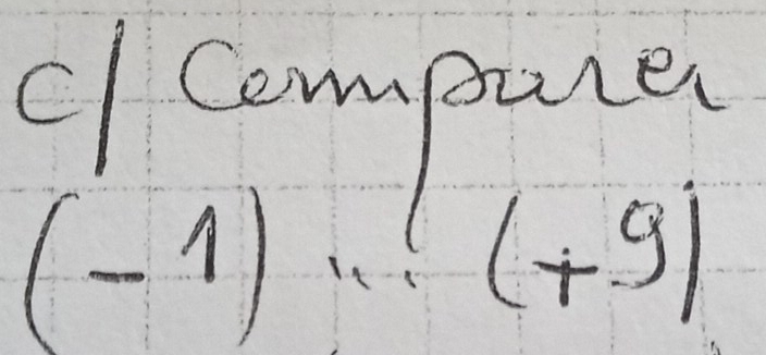 Cempurer
(-1)∴ l+9|