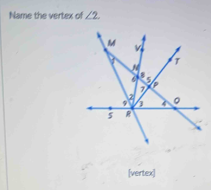 Name the vertex of /2
[vertex]