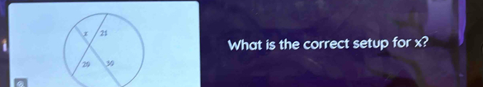 What is the correct setup for x? 
a