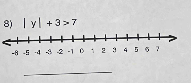 |y|+3>7
_