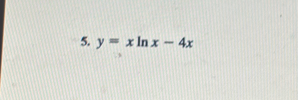 y=xln x-4x