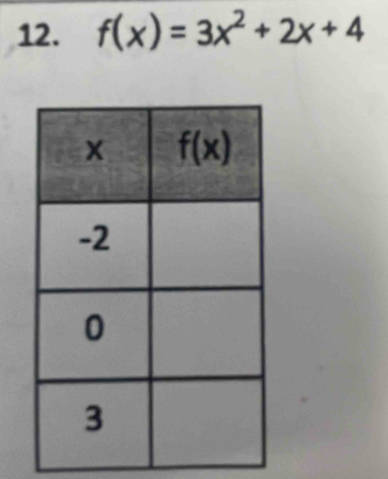 f(x)=3x^2+2x+4