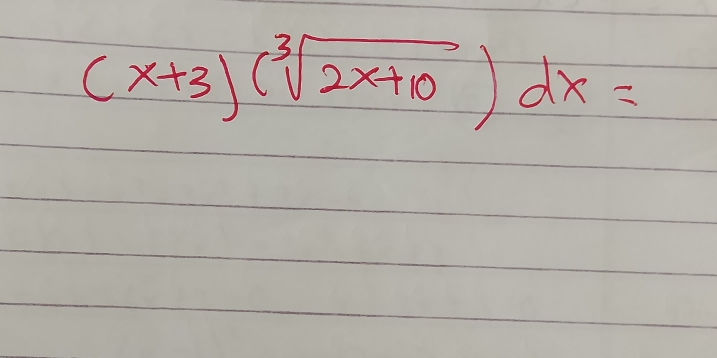 (x+3)(sqrt[3](2x+10))dx=