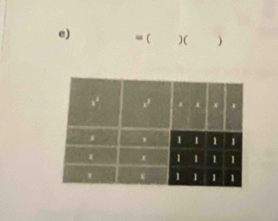 e) = ( ) ( )