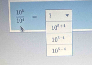  10^8/10^4 =