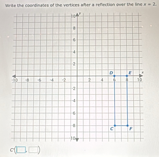 x=2.
C'(□ ,□ )