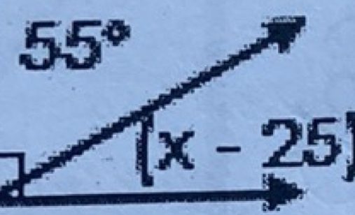 55°
(x-25)