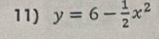 y=6- 1/2 x^2