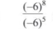 frac (-6)^8(-6)^5