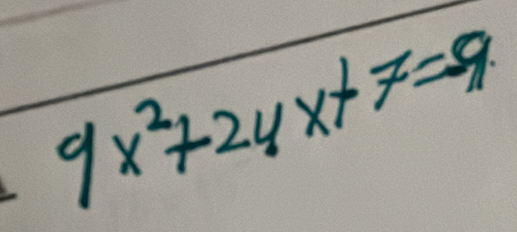 9x^2+2yx+7=-9