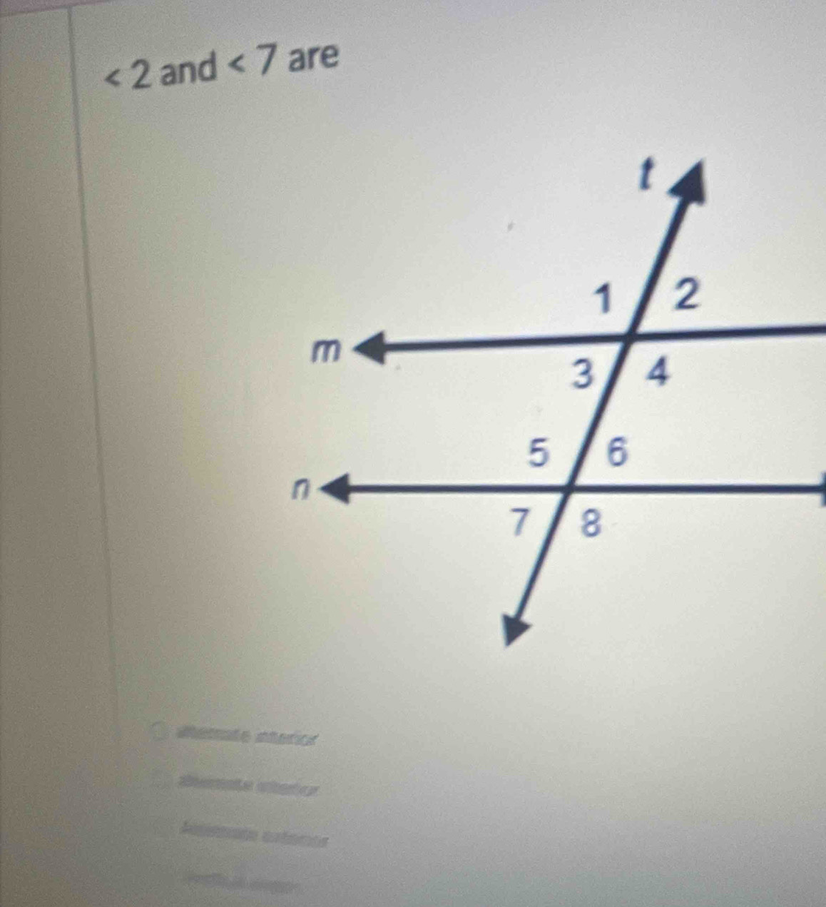 <2</tex> and <7</tex> are 
Matmate aterior 
for