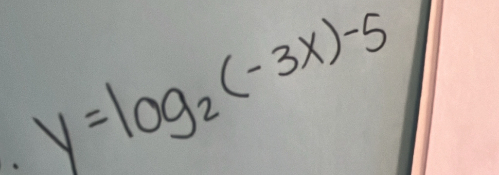 y=log _2(-3x)-5