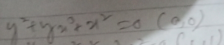 y^2+yx^3+x^2=0(0,0)